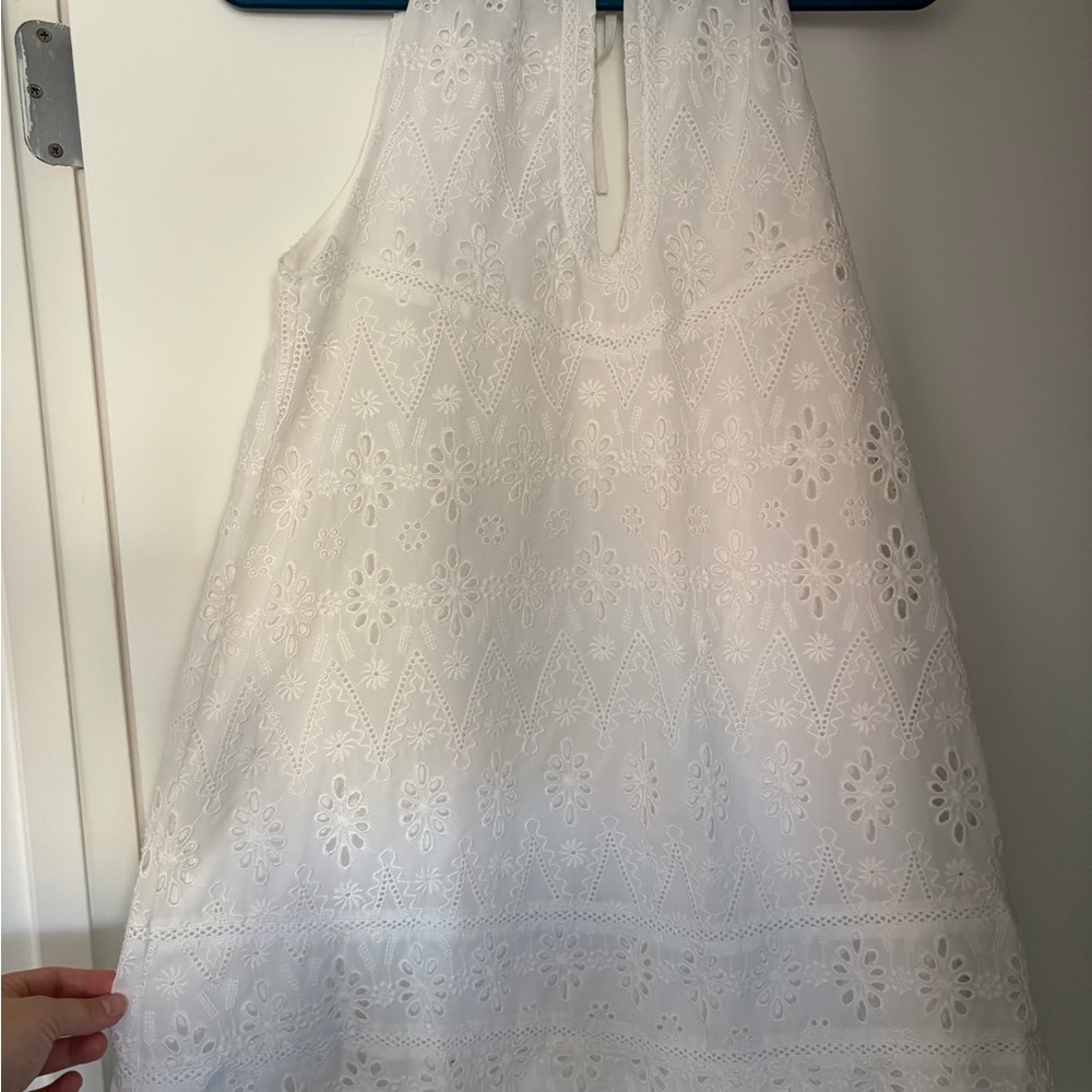 Lovers + Friends White Eyelet Halter Dress for Girls